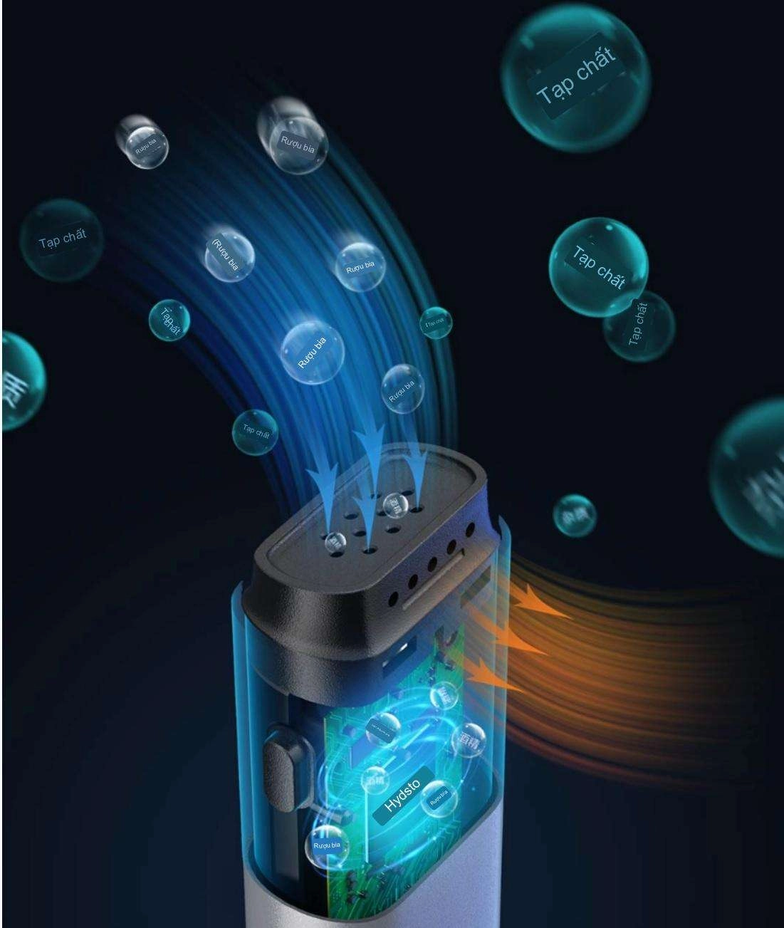 Máy đo nồng độ cồn Xiaomi Hydsto T1 YM-JJCSY01 màu đen	